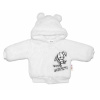 dojčenská chlpáčiková bundička s kapucňou Cute Bunny biela