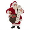 Clayre & Eef Vianočné dekorácie otec Santa Claus so zoznamom a darčeky - 17*10*27 cm - Clayre & Eef