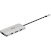 club3D CSV-1547 4 porty USB-C® (USB 3.1) MultiPort húb čierna, strieborná; CSV-1547