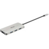 club3D CSV-1547 4 porty USB-C® (USB 3.1) MultiPort húb čierna, strieborná; CSV-1547