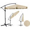 Záhradný slnečník - Dáždnik s rozširovaným boomom 350 x 250 cm béžovej béžovej (Dáždnik s rozširovaným boomom 350 x 250 cm béžovej béžovej)