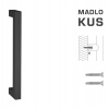 MPkovania FT - MADLO kód K02K 25x25 mm ST ks Rozteč madla: 600 mm, Rozmer profilu madla: 25x25 mm, Dĺžka: 625 mm