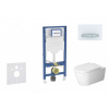 GEBERIT - Duofix Set předstěnové instalace, klozetu ME by Starck a sedátka softclose, tlačítko Sigma50, alpská bílá SANI11CP3115