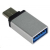 PREMIUMCORD Adaptér USB 3.1 C/male - USB 3.0 A/female, stříbrný, OTG kur31-05