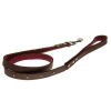 COBBYS PET Vodidlo z pravej nubukovej kože podšité hnedé zdobené kryštálmi 15mm/120cm (COBBYS PET Vodidlo z pravej nubukovej kože podšité hnedé zdobené kryštálmi 15mm/120cm)
