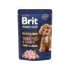 Brit Kapsička pre šteňatá Premium by Nature Fillets Gravy Turkey&Carrots 85 g