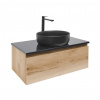 Swiss aqua technologies Koupelnová skříňka s umyvadlem a žulovou krycí deskou SAT B-Way 79x30x45 cm dub BWAY80OAKZUB