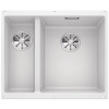 Blanco Subline 340/160-U, silgranitový drez pod pracovnú dosku 555x460x190 mm, drez vpravo, 1,5-komorový, biela, BLA-523562