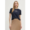 Tommy Hilfiger dámske tmavo modré tričko - XL (C1G)