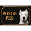 Argentínska doga - Kovová tabuľka POZOR PES