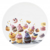 Altom Design Porcelánový dezertný tanier Sweet Moments – 20 cm s motívom sladkostí