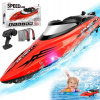 RC MOTORKA LOĎ DIAĽKOVO OVLÁDANÁ 25KM/H 2.4GHZ LED PRE DETI