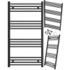 Vodný kúpeľňový radiátor Granitan 499 W 600 x 1100 mm čierny