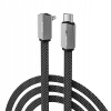Kábel Toocki USB typ C - USB typ C 2 m strieborný