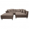 MID.YOU ROHOVÁ SEDACIA SÚPRAVA, textil, hnedá - Online Only obývacie izby - 001628000338