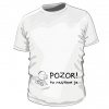 POZOR! Tu rastiem ja - unisex bavlnené tričko s potlačou bc-b04 biele