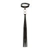 Rosy Gold Collar with Flogger Black