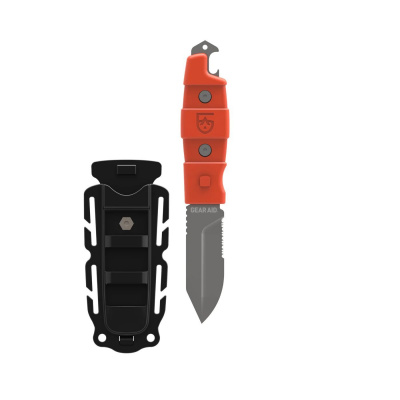 Nôž s pevnou čepeľou Buri Utility Gear Aid® – Sivá čepeľ, Oranžová