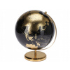 DEKORATÍVNY GLÓBUS PLAST METAL Ø 25 CM VYM 25 X 32 CM ČIERNY