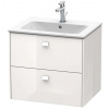 Duravit Brioso Umývadlová skrinka 55x62x48 cm, 2 zásuvky, lesklá biela BR410102222