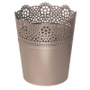 kvetináč 16cm LACE DLAC160-7529U mocca plastový PROSPERPLAST