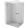 Mexen Lunar-B Duo výklopný sprchový kút 95 x 85 cm, číre sklo, ružové zlato, 832-095L-085P-60-00