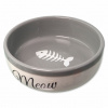 Magic cat Miska keramická bílá/šedá Meow 13,4x4cm 170ml
