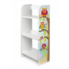 Jednoduchý regál Leomark 50x25x102,5 cm, knihy, hračky, doplnky, sovy