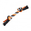 Uzel HipHop bavlnený 2 knôty, sivá - tm.sivá, oranžová 20cm, 55g