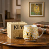 Porcelánový hrnček súdok DUO ART GALLERY TREE OF LIFE ECRU INSPIRED BY GUSTAV KLIMT 430 ml