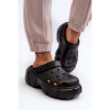 Čierne kroksy na platforme pre dámy, D205 BLACK__31577-36 36