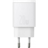 NONAME Baseus CCXJ-B02 Compact Quick Nabíječka USB/USB-C 20W White