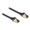 Delock Síťový kabel RJ45 Cat.6A zástrčky na zástrčku, S/FTP, černý, délky 5 m, Cat.7, silné tloušťky, vhodný pro p 80251