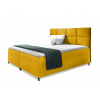 Wilsondo Čalúnená boxspring manželská posteľ Leila s matracom - žltá Rozmer: 160x200