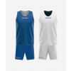 KIT DOUBLE IN MESH basketbalový set azúrová modrá-biela 2XS