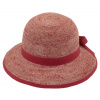 Fiebig - Headwear since 1903 Dámsky letný nemačkavý slamený klobúk Cloche - Crochet Cloche Red Melange Veľkosť: Unisize (S-XL)