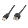 Digitus USB kabel prodlužovací A-A, 2xstíněný 3m, černý AK-300200-030-S
