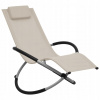 Záhradné lehátko - Vidaxl Deckchair pre deti, oceľ, krém (Vidaxl Deckchair pre deti, oceľ, krém)