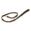 COBBYS PET Vodidlo z pravej nubukovej kože podšité hnedé zdobené 20mm/120cm (COBBYS PET Vodidlo z pravej nubukovej kože podšité hnedé zdobené 20mm/120cm)