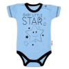 Body krátky rukáv Baby Nellys, Baby Little Star - modré, veľ. 56 Baby Nellys