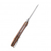 Vega Kubey KU314M Ruckus Tan vreckový nôž 8,4 cm, hnedá, Micarta, spona
