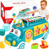 Hračka Na Triedenie s činelmi autobus hudobný modrý 6v1 Bounn