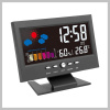 Digitálne stolové hodiny s teplomerom, meteorologickou stanicou a LCD displejom – 594192