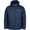 Columbia POWDER LITE HOODED JACKET tmavo modrá,biela Pánska bunda S