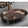 REA - Keramické umývadlo na dosku CLEO 61 Copper Bush / Black REA-U6383