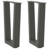 zahrada-XL Nohy konferenčného stolíka v tvare V, 2 ks, antracitové, 38 x (42-43,3) cm, oceľ 4012626