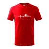 EKG basketbal - Tričko detské bavlnené - 122 cm/6 rokov ( Červená )