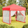 zahrada-XL Skladací párty stan s bočnými stenami červený 2x2 m 93513