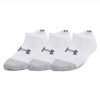 Under Armour Heatgear 3pk No Show Yth WHT
