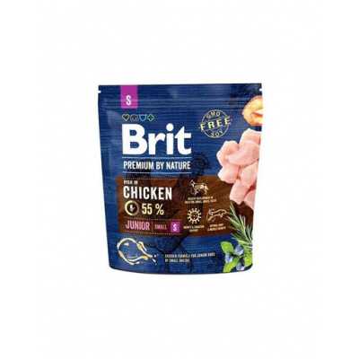 Brit Premium By Nature Junior Small Chicken 1 kg - granule pro mladé psy malých plemen s kuřecím masem